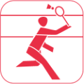 icon badminton rot 120